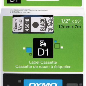 Dymo Label Tape 1/2 Blk/Clr
