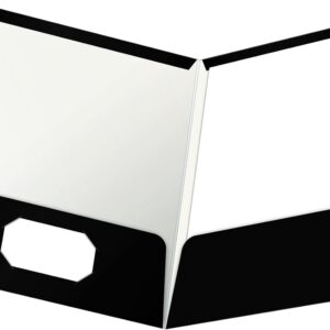 Oxford Twin Pocket Lam Folder 11x8.5 Blk