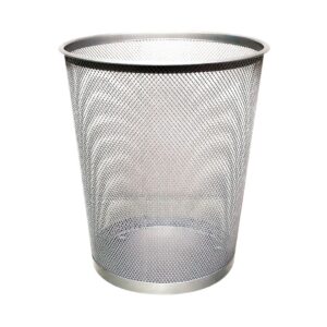 Q Connect Mesh Waste Basket Silver