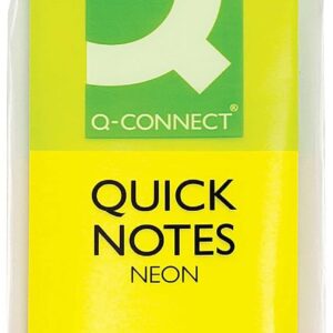 Q Connect Stick Note Neon 1.5x2 3/Pk