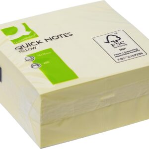 Q Connect Stick Note Cube 3x3 Yellow