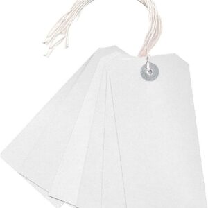 Q Connect Strung Tag White 120x60mm