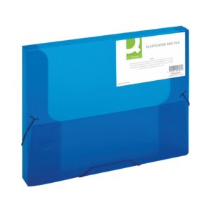Q Connect Elasticated Box File A4 Blue