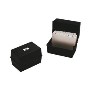 Q Connect Card File Box 5x3 Blk