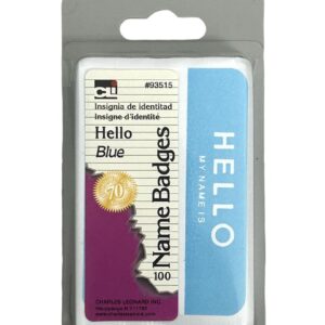 Charles Leonard Name Badge Hello Blue