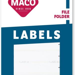 Maco File Folder Label White Pk/248