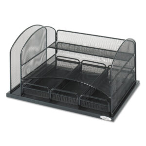 Safco Mesh Desk Organizer Black
