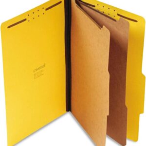 Unv P Board 6 Sec Folder Legal Yellow