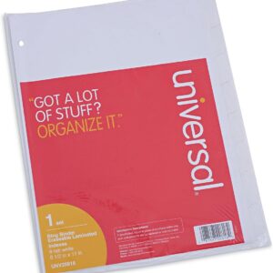 Unv Write-On 8 Tab Indexes White