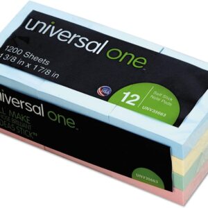 Unv Stick Note 1 1/2 X 2 Assorted Cols