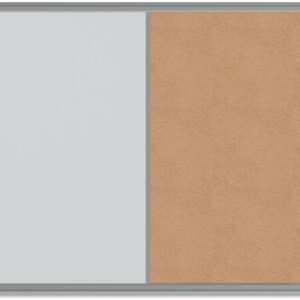 Unv White Dry Erase/Cork Board 24x18