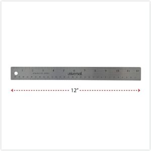 Unv Metal Ruler 12"