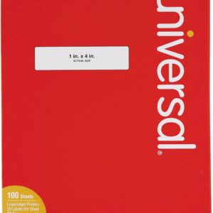 Unv Laser/Inkjet Labels 1x4 White